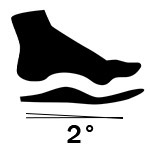 Insoles with 2 Degree Heel Postings