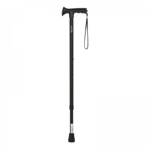 Adjustable Black Gel Handle Walking Stick