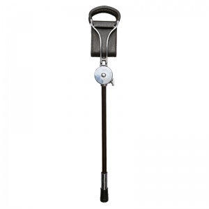 Adjustable Black Hiking Seat Stick with Interchangeable Ferrule