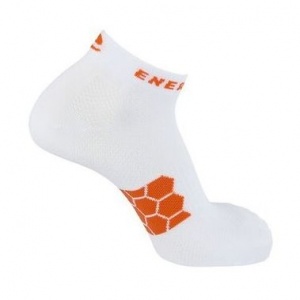 Enertor White and Orange Energy Everyday Socks (Pack of 2 Pairs)