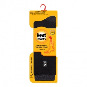 Heat Holders Ultra Lite Men's Thin Thermal Socks (Black)