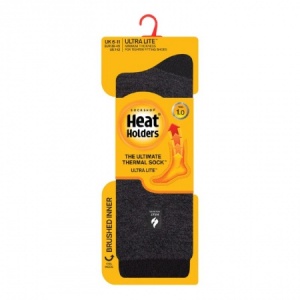 Heat Holders Ultra Lite Men's Thin Thermal Socks (Charcoal)