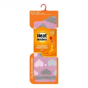 Heat Holders Lite Women's Thermal Socks (Pink Hearts)