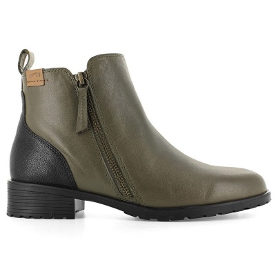 Strive Sandringham Olive Green Leather Orthopaedic Boots