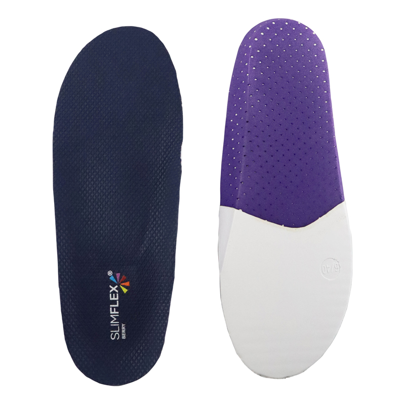 Slimflex Berry Wide Fit Orthotic Insoles for Low Arched Feet