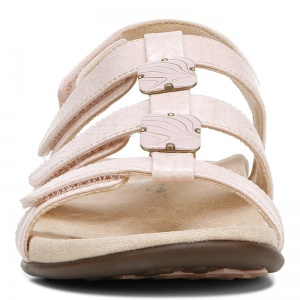 Vionic Rest Amber Pink Snake Women's Orthotic Sandals